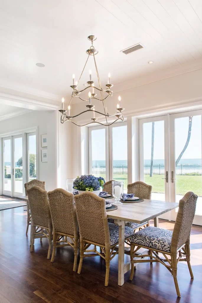 Oceanfront Home Renovation Coastal Dining - Alesch Luxury Custom Builders