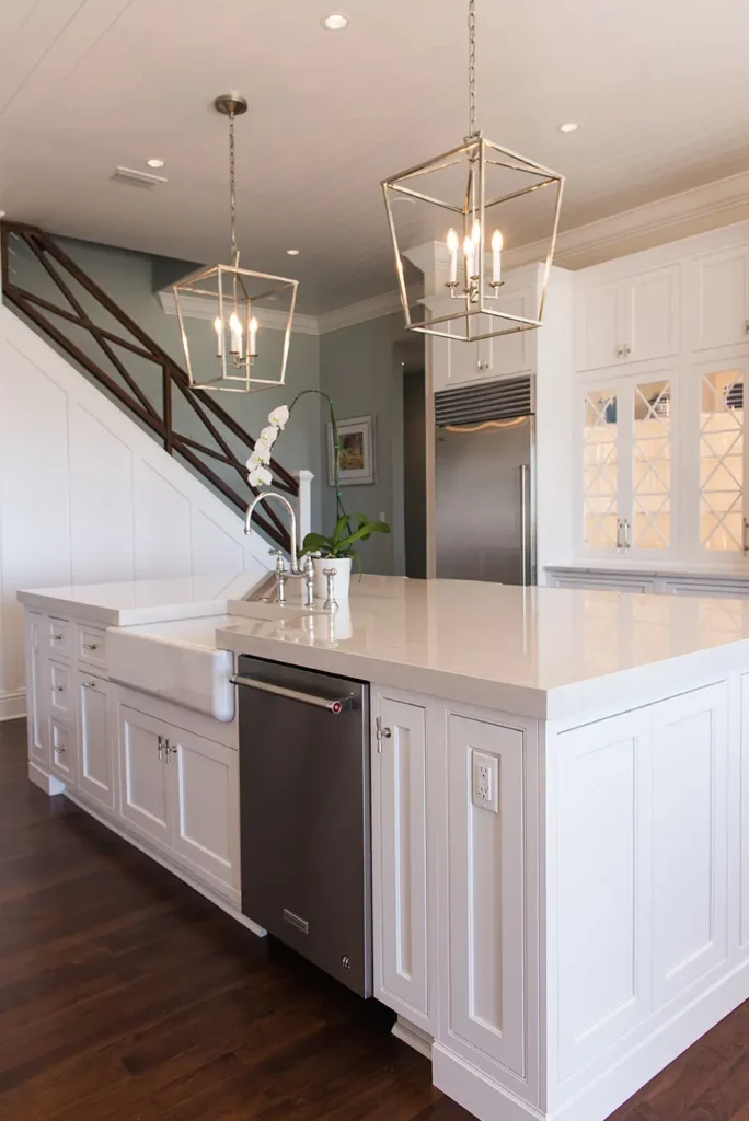 Oceanfront Home Renovation Coastal Kitchen - Alesch Luxury Custom Builders