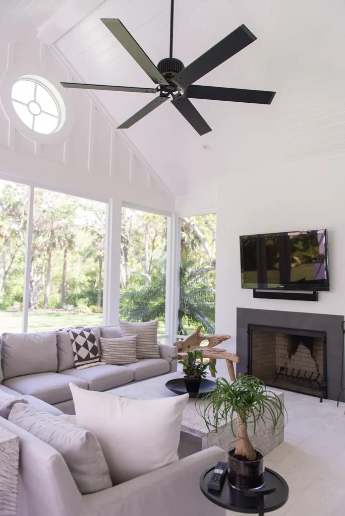 covered patio outdoor living renovation ponte vedra Alesch Custom Builders North Guana Preserve Guana Estates Outdoor living area and covered patio in custom Ponte Vedra Beach renovation by Alesch Luxury Custom Builders