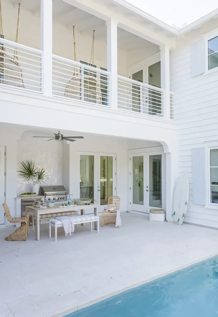 custom home exterior pool view ponte vedra new homes Alesch Custom Builders Custom home exterior and pool view in Ponte Vedra Beach by Alesch Luxury Custom Builders who specializes in new homes