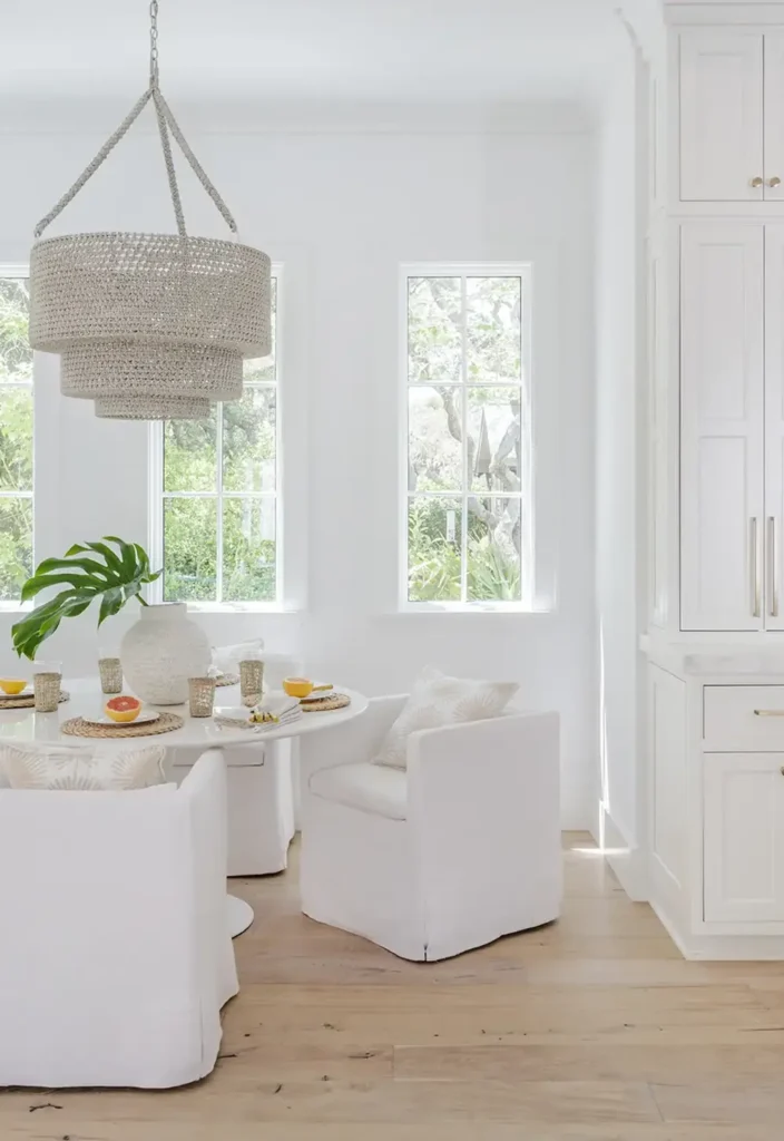 open floor plan custom home ponte vedra dining room view Alesch Custom home modern coastal interior in a Ponte Vedra Beach home by Alesch Luxury Custom Builders